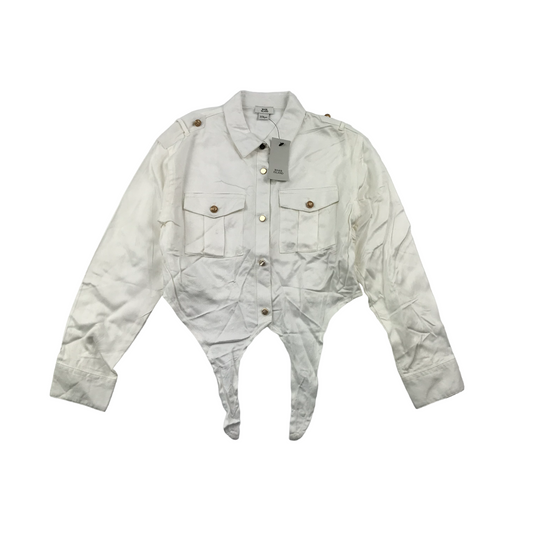 River Island White Cropped Blouse Age 7