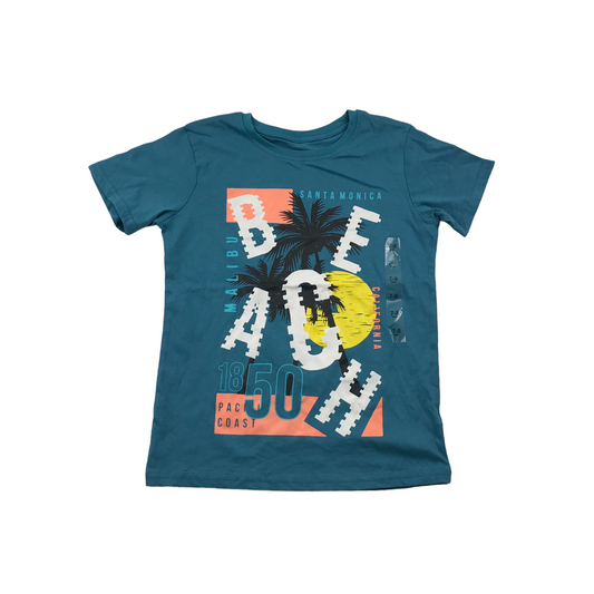 Dunnes Blue Summer Print T-shirt Age 7