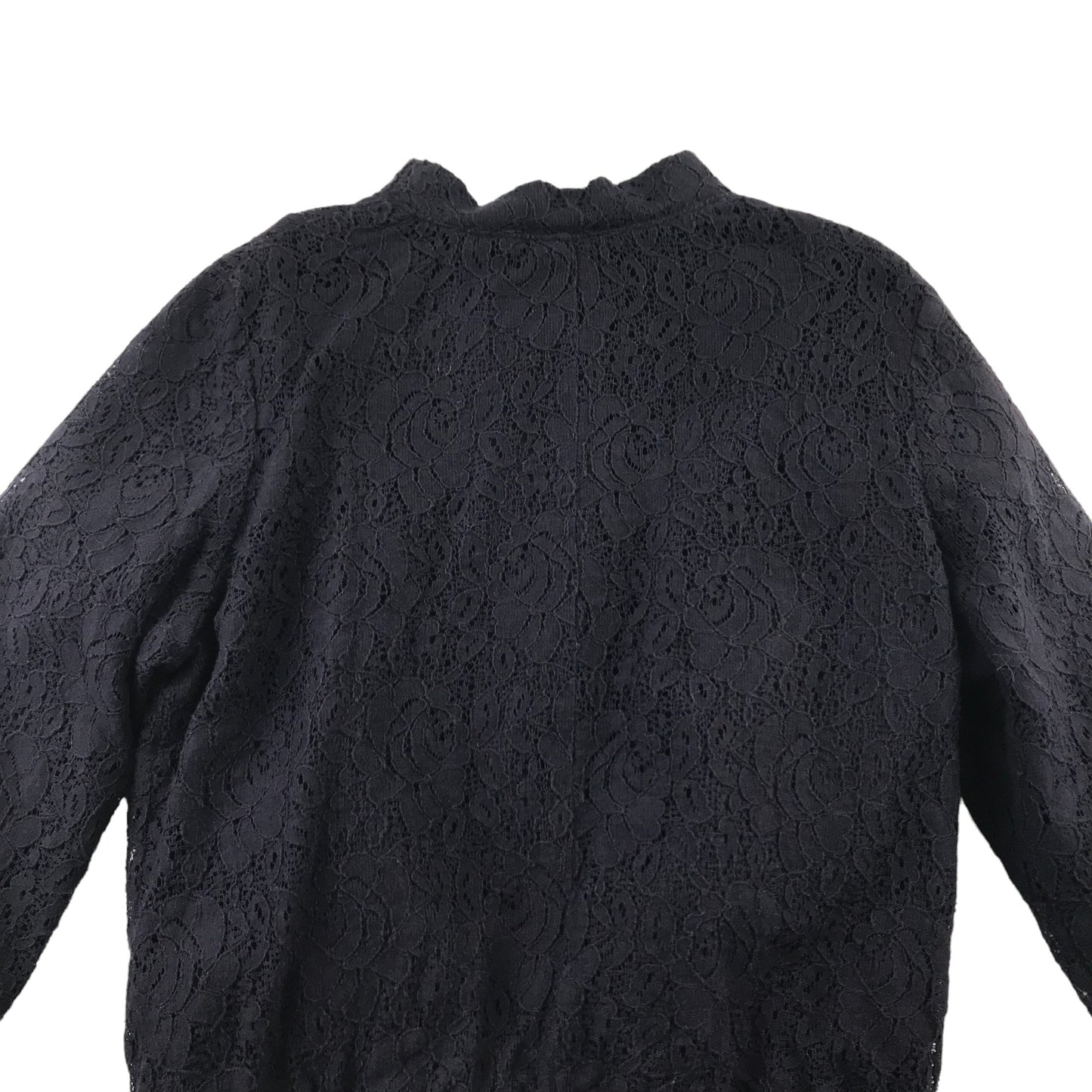 George Sweater Age 7 Navy Bomber Style Floral Lace Design Full Zipper