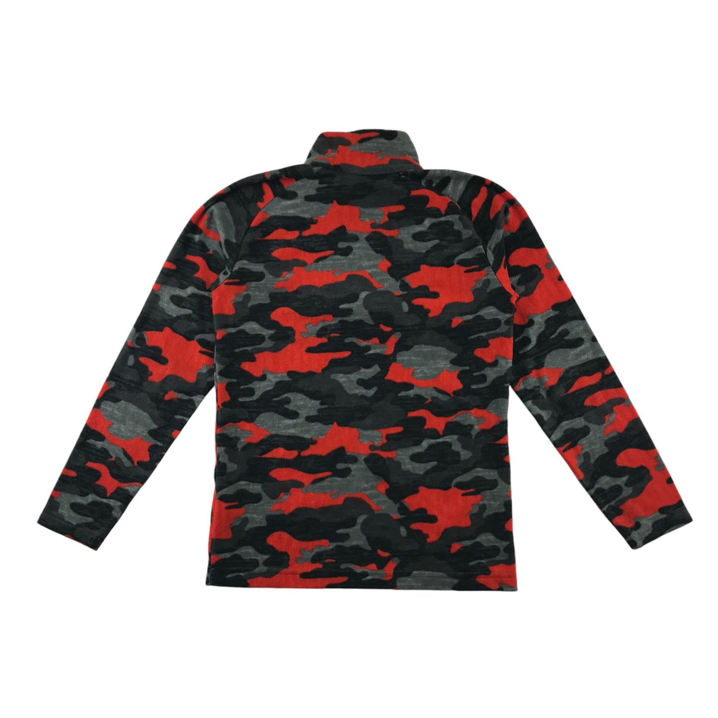 Mountain Warehouse fleece 9-10 years red and grey camo pattern quarter zipper