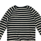 H&M Jumper Age 7 Black and White Horizontal Stripes Cotton