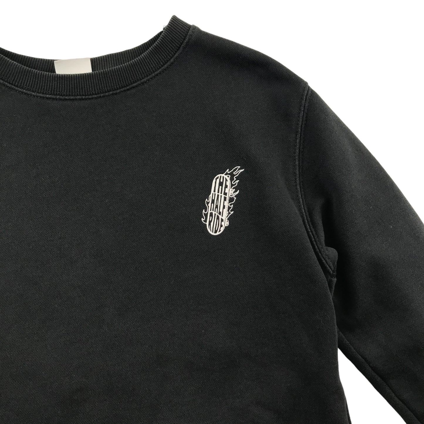 Zara Sweater Age 8 Black Skateboard Graphic