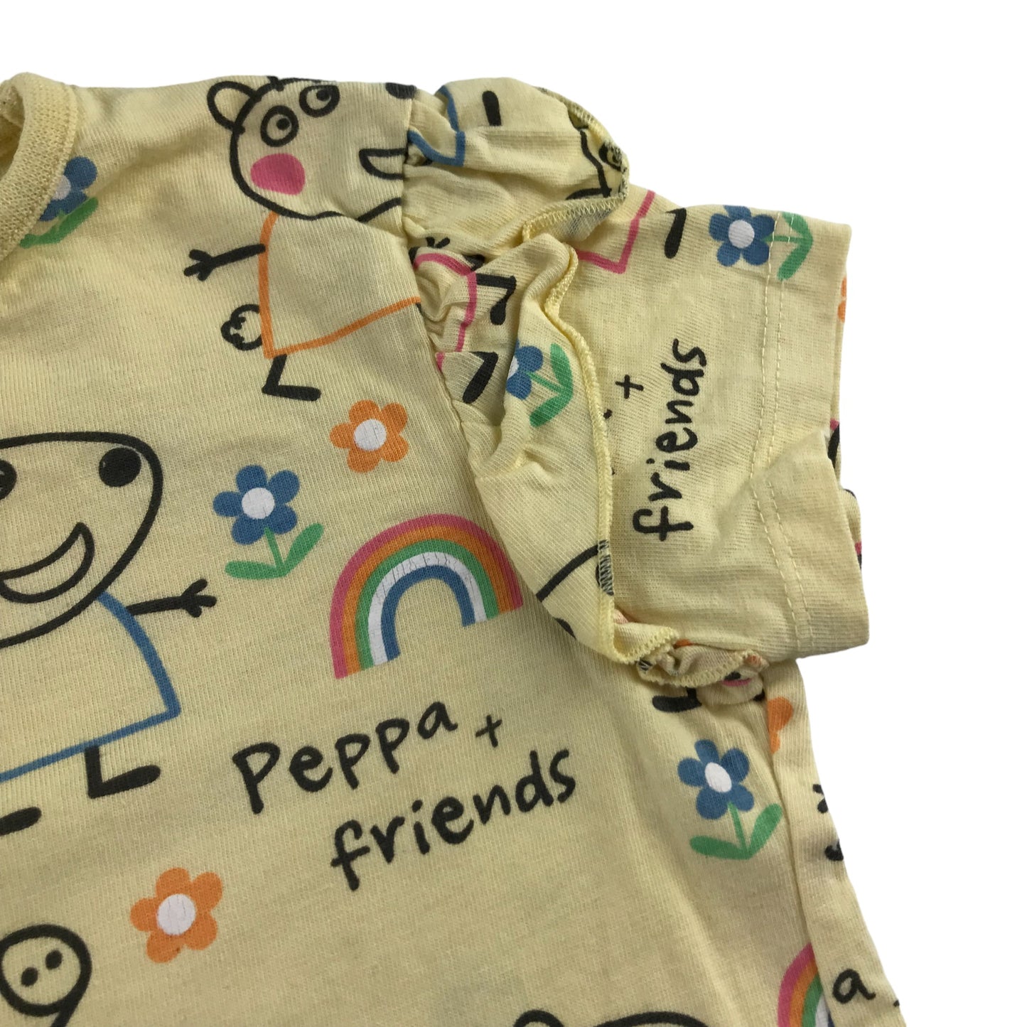 George t-shirt 5-6 years yellow Peppa Pig print pattern cotton