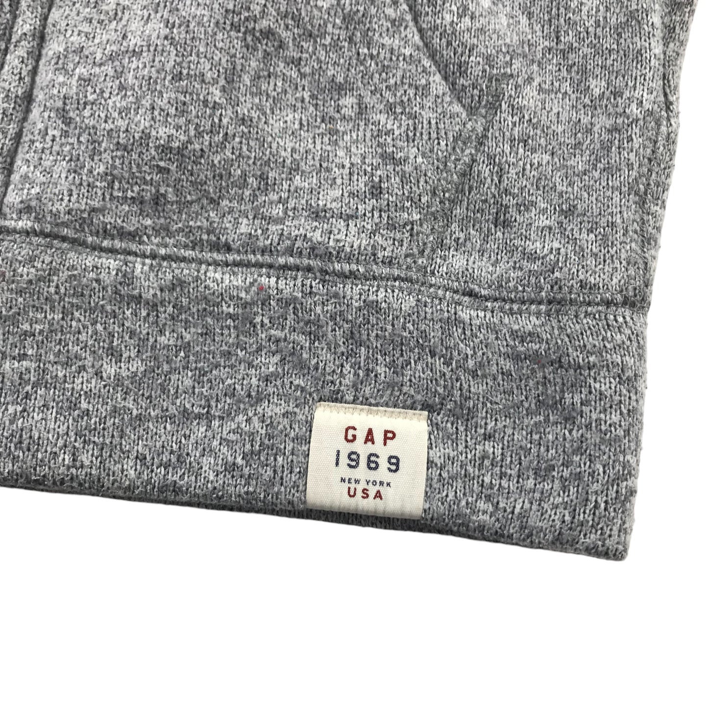 GAP fleece hoodie 6-7 years light grey hooded full zipper