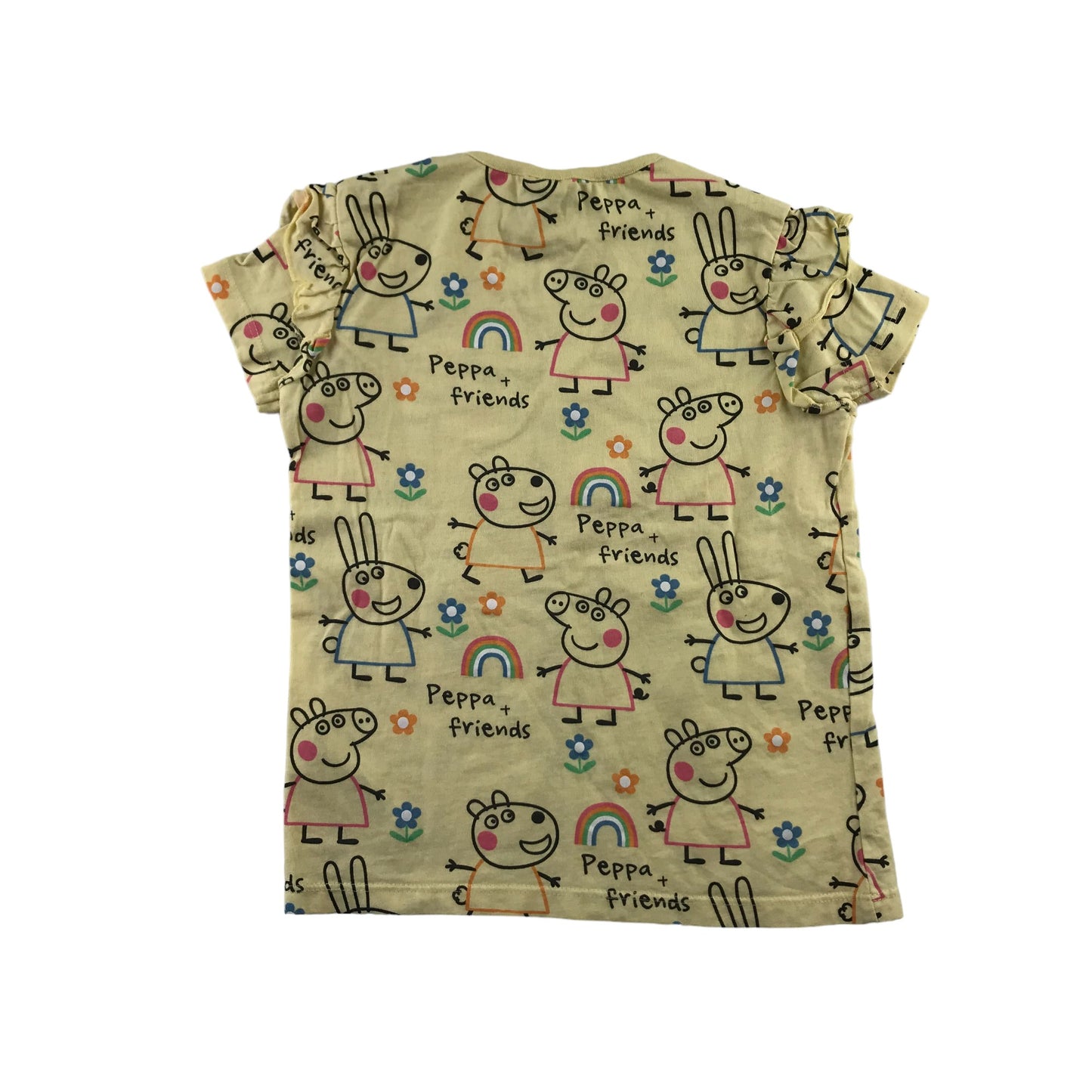 George t-shirt 5-6 years yellow Peppa Pig print pattern cotton