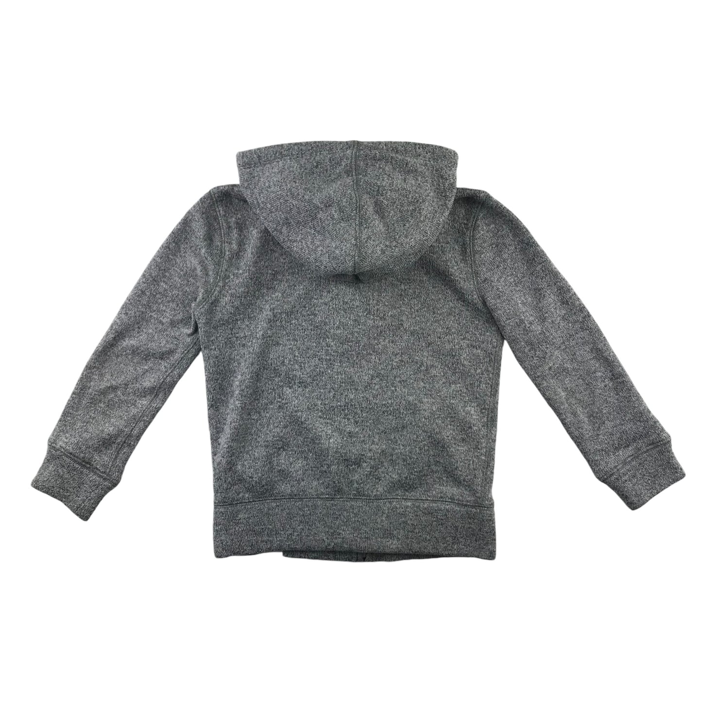 GAP fleece hoodie 6-7 years light grey hooded full zipper