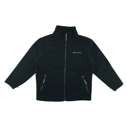 Sprayway fleece 8-9 years black plain full zipper