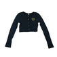 River Island Cardigan Age 11 Navy Cropped with Stripy texture