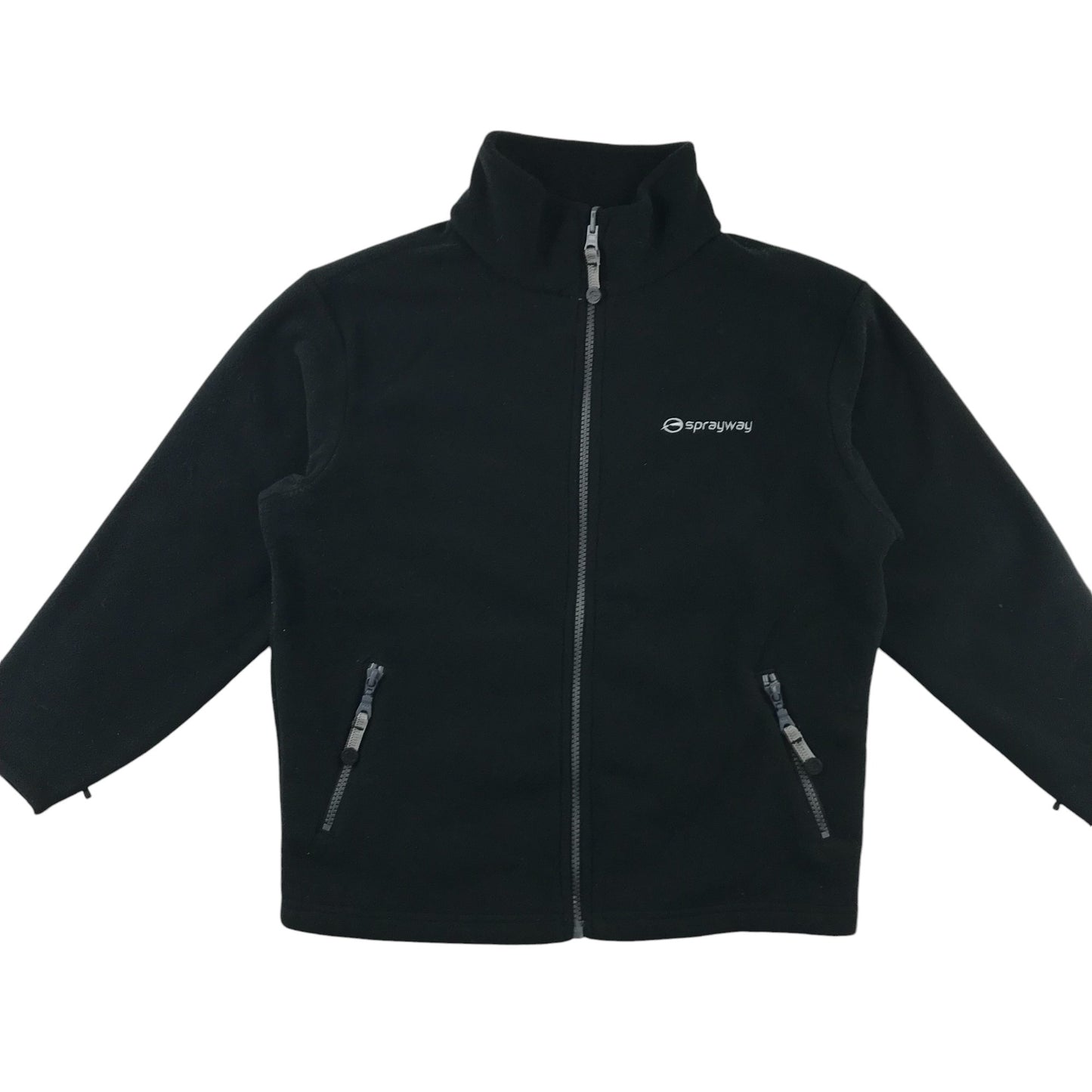 Sprayway fleece 8-9 years black plain full zipper