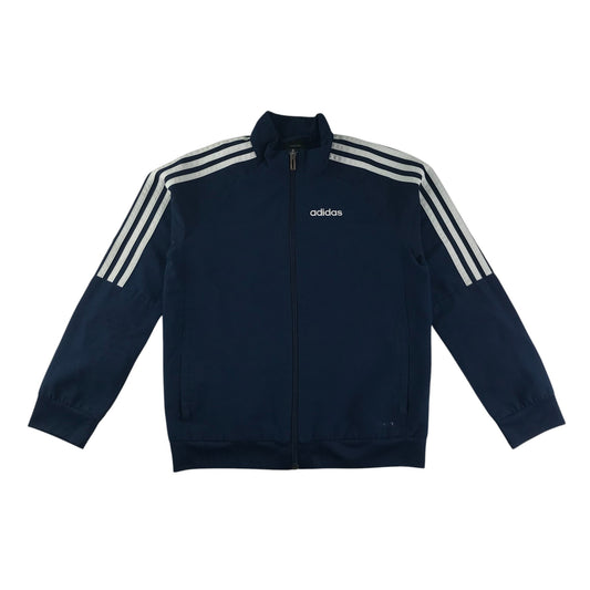 Adidas jacket 9-10 years navy blue light windbreaker with full zipper