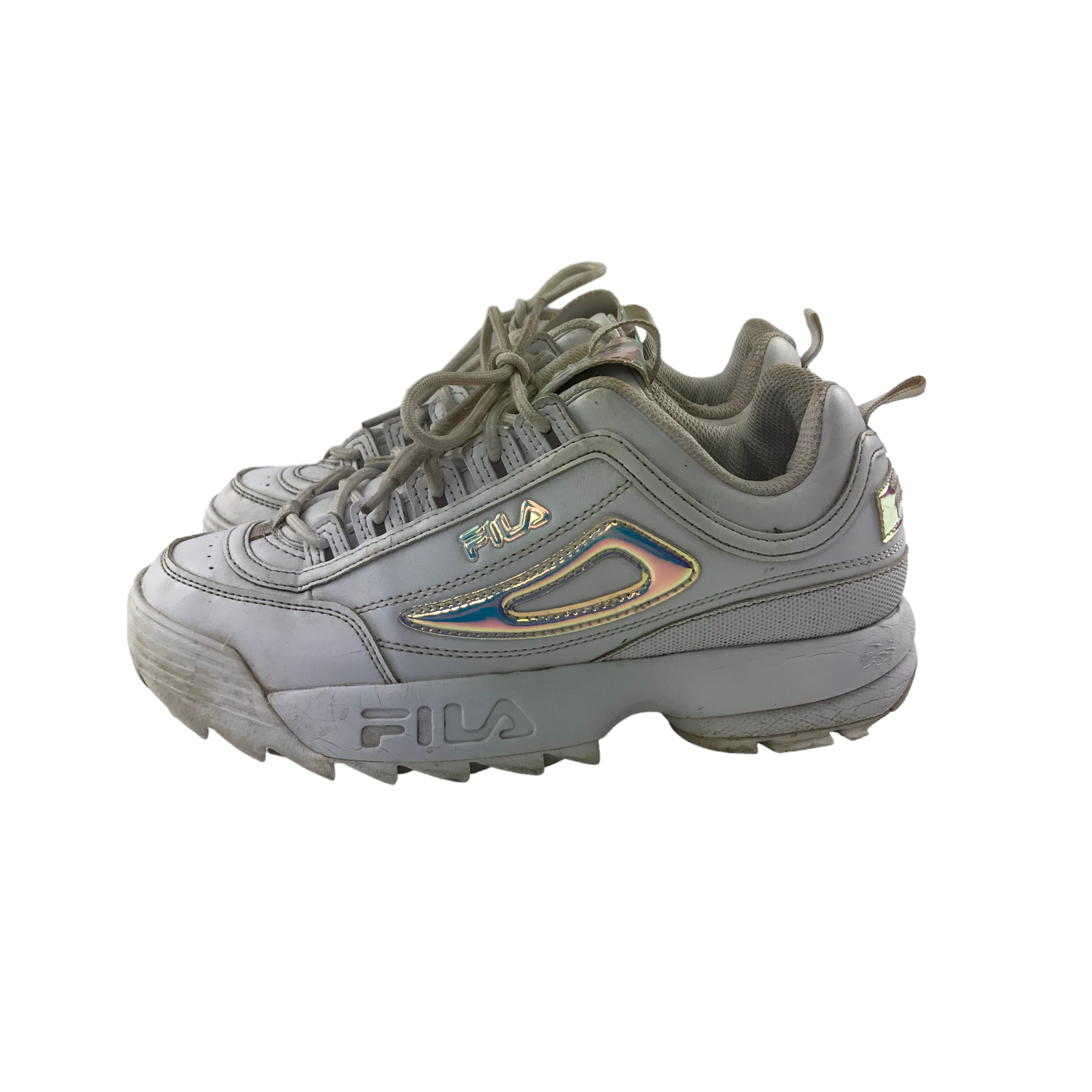 Fila Trainers Shoe Size 6 White Chunky Heels ApparelXchange CIC