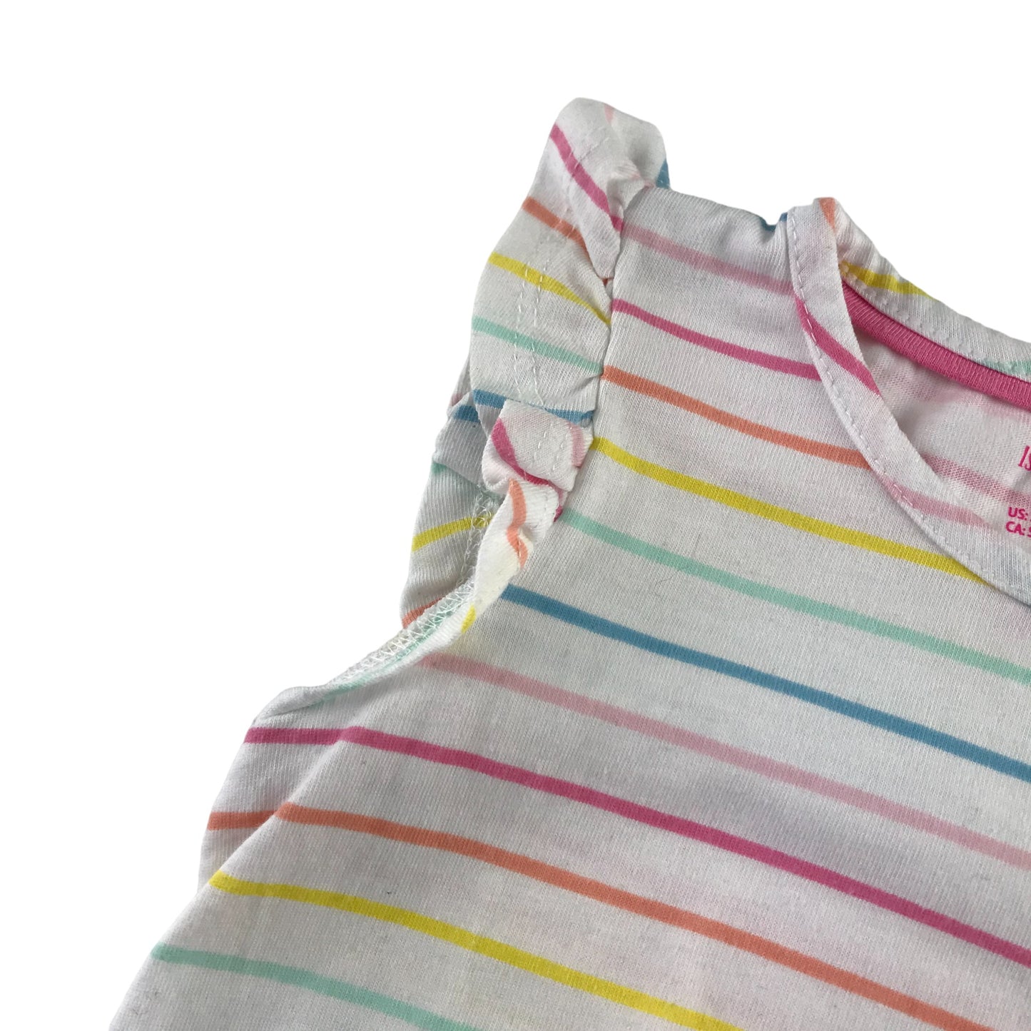 Isaac Mizrahi tank top 5-6 years white and multicoloured stripy