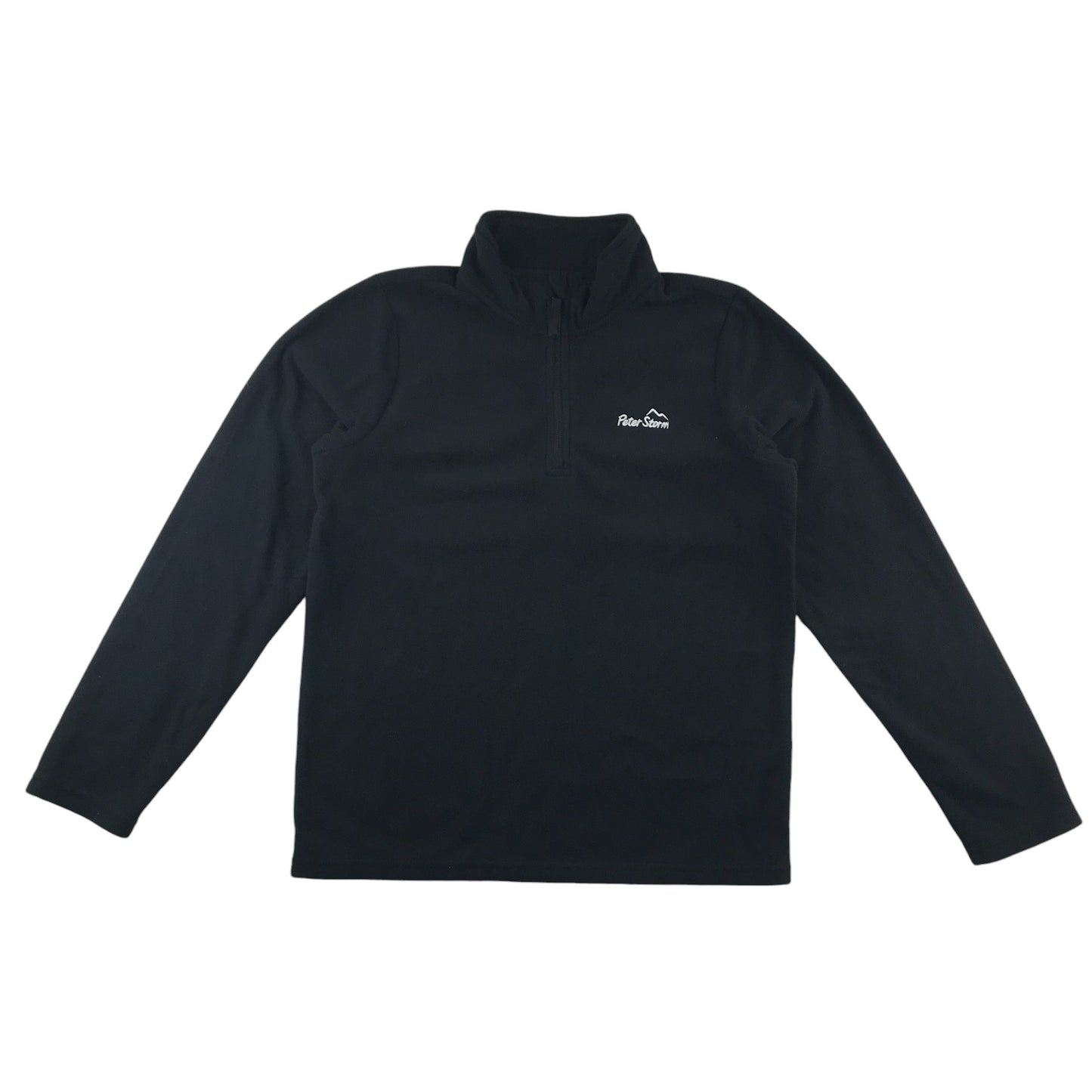 Peter Storm fleece 11-12 years black plain quarter zipper long sleeve