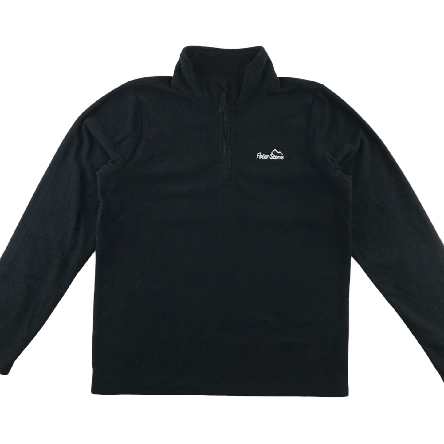 Peter Storm fleece 11-12 years black plain quarter zipper long sleeve