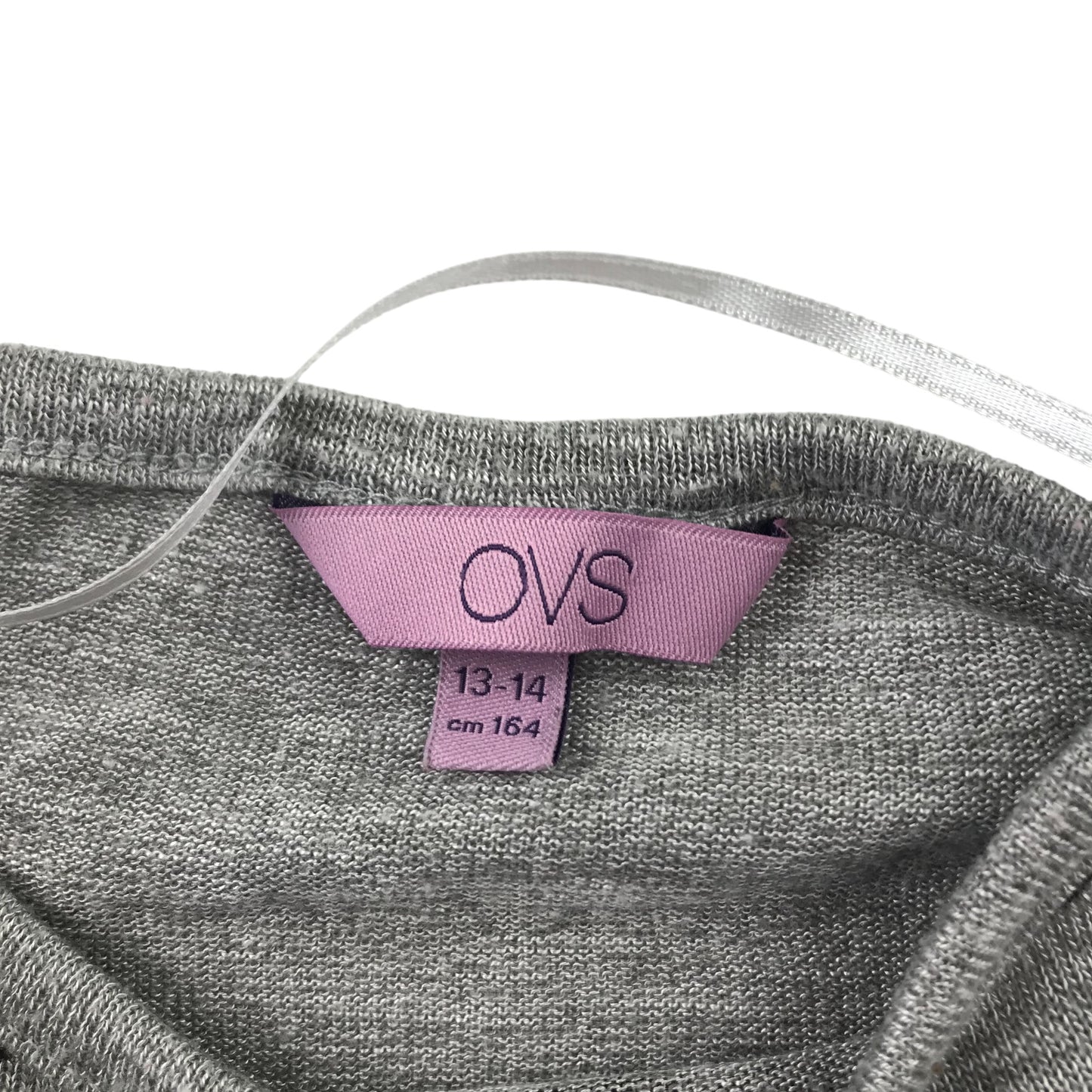 OVS Knitted Jumper Age 13 Grey Cat Print