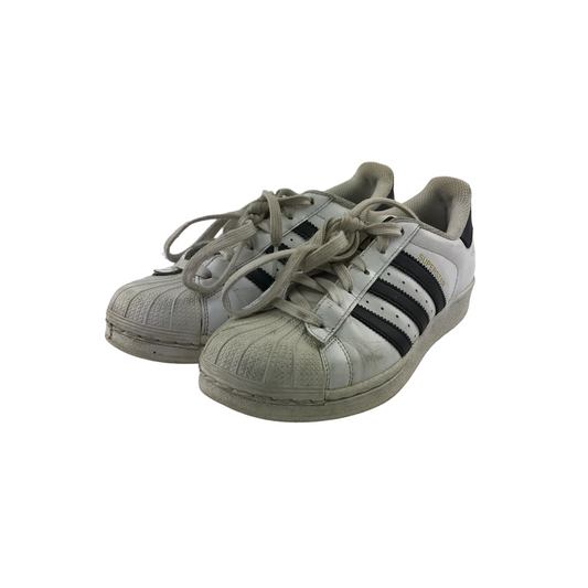 Adidas Superstar Trainers Shoe Size 4 White Classic Style with Laces