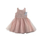 Vertbaudet dress 5-6 years peachy pink mesh layered