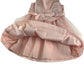 Vertbaudet dress 5-6 years peachy pink mesh layered