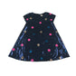 John Lewis dress 6-7 years navy blue A-line sequin polka dot
