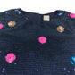 John Lewis dress 6-7 years navy blue A-line sequin polka dot