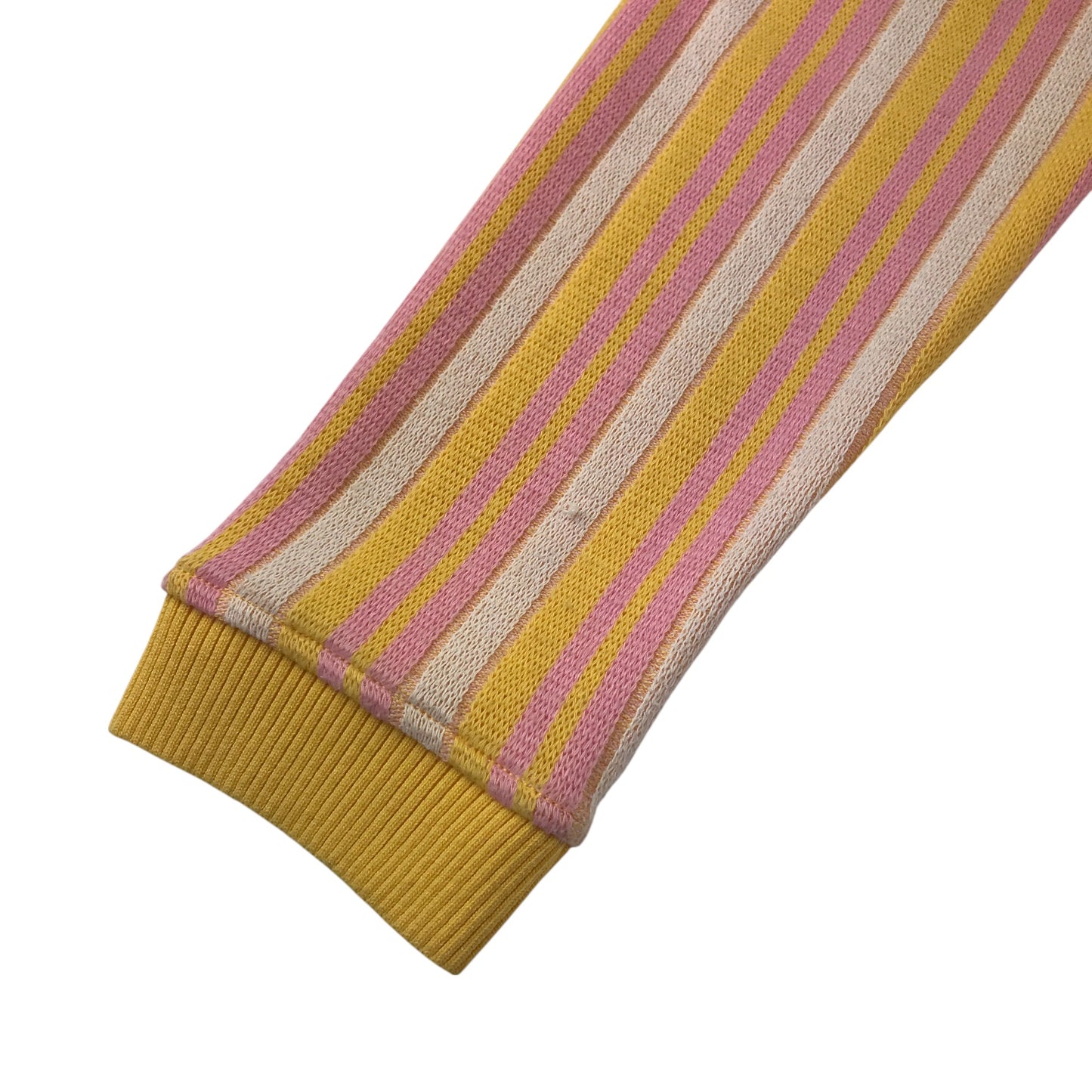 Zara cardigan women's size S pink and yellow stripy button up with collars