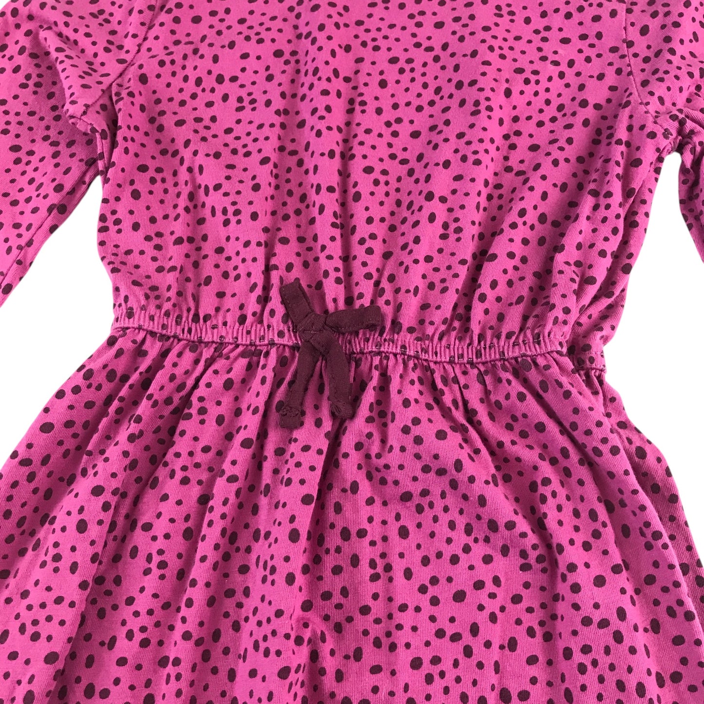 M&Co dress 5-6 years pink spot pattern cotton
