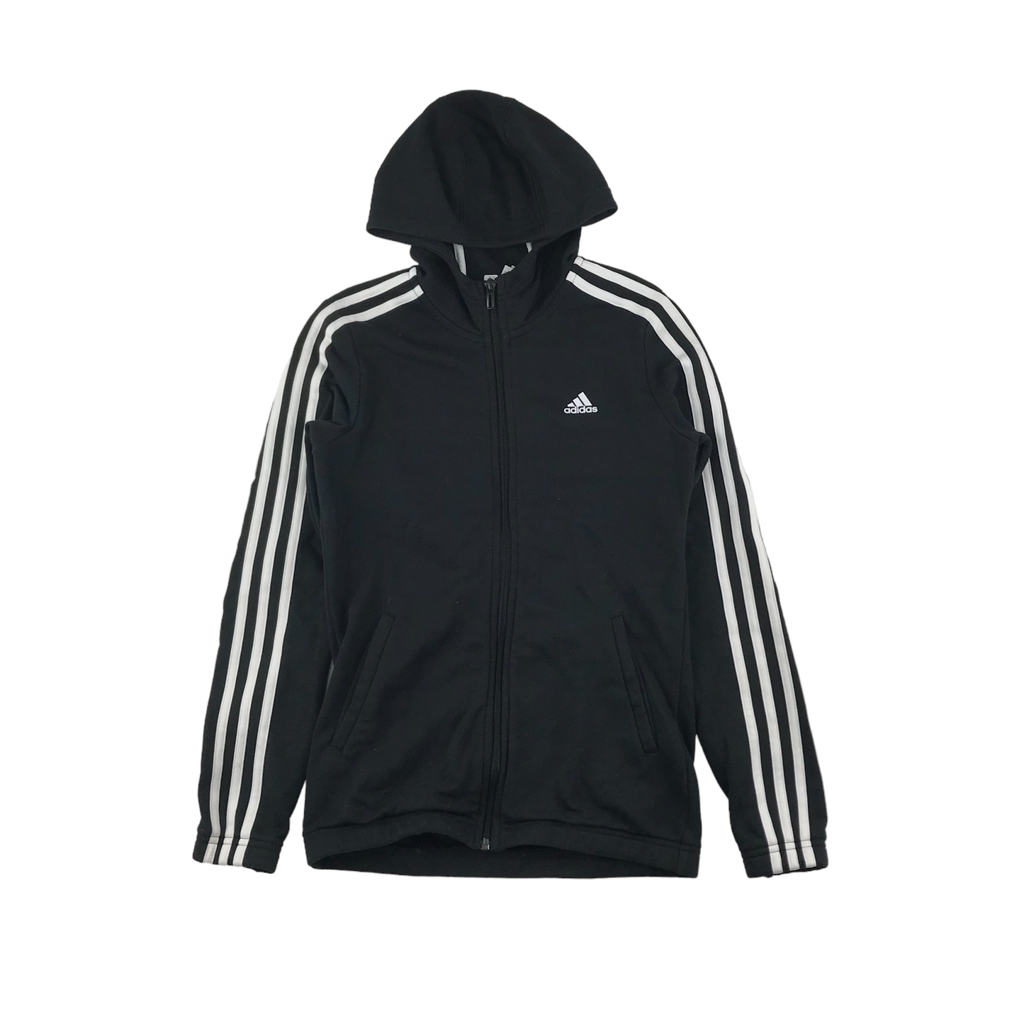 Adidas Hoodie Age 13 Black Full Zip and Pockets