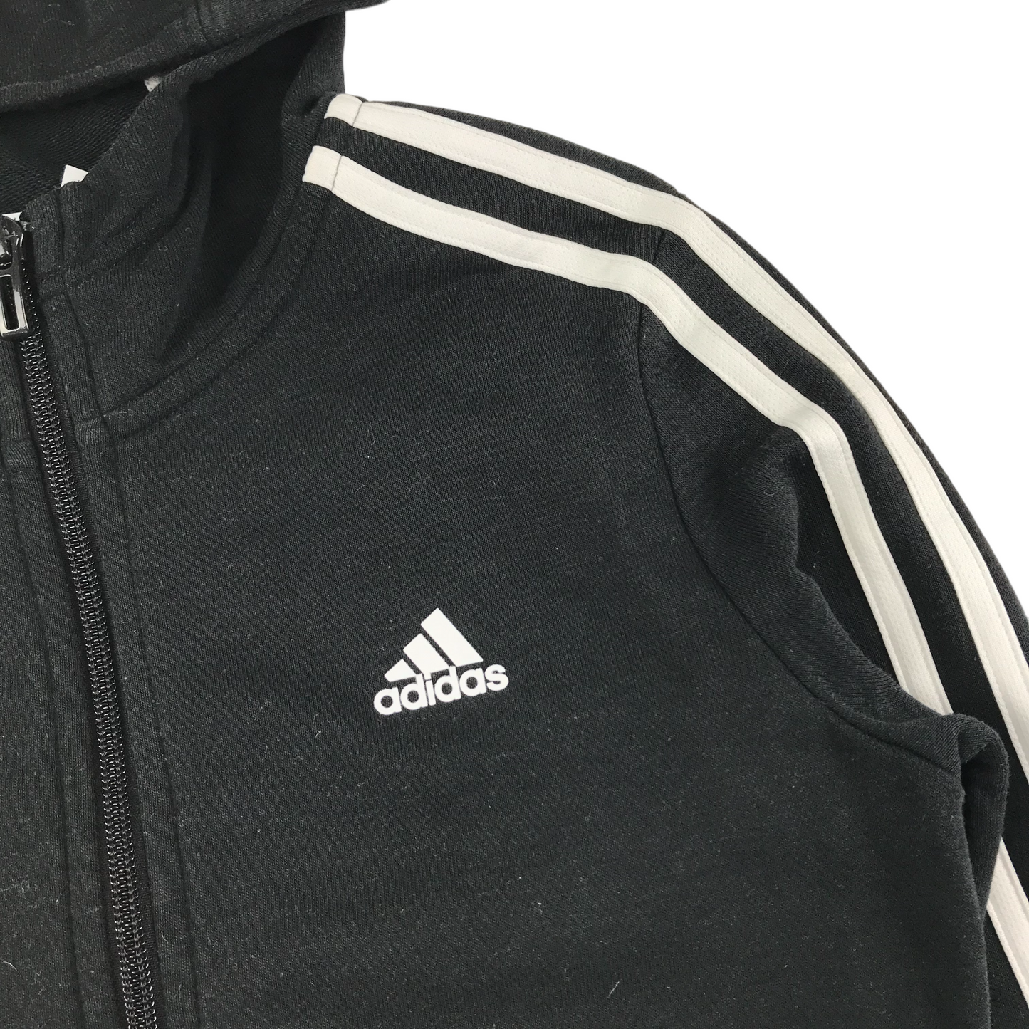 Adidas Hoodie Age 13 Black Full Zip and Pockets