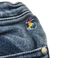Joules Shorts Age 6 Blue Denim with Rainbow and Rabbit Embroidery