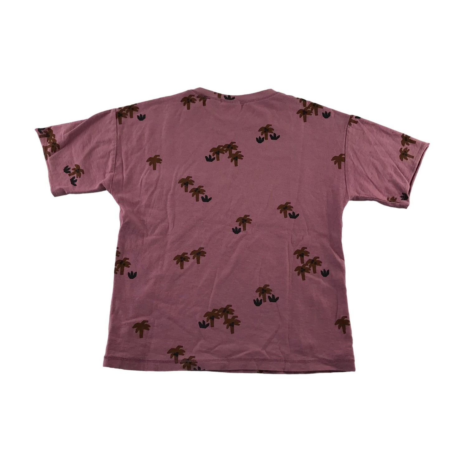 Zara t-shirt 5-6 years pink short sleeve palm tree print