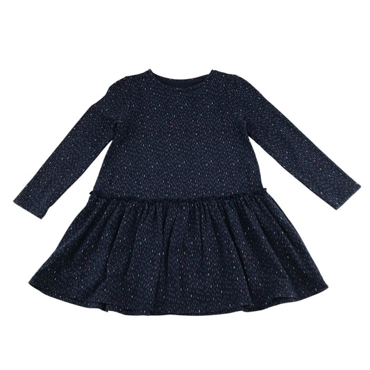 F&F dress 5-6 years navy blue graphic print pattern