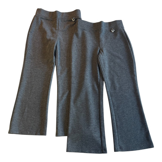 George school trousers grey girls jersey straight leg with butterfly trinket