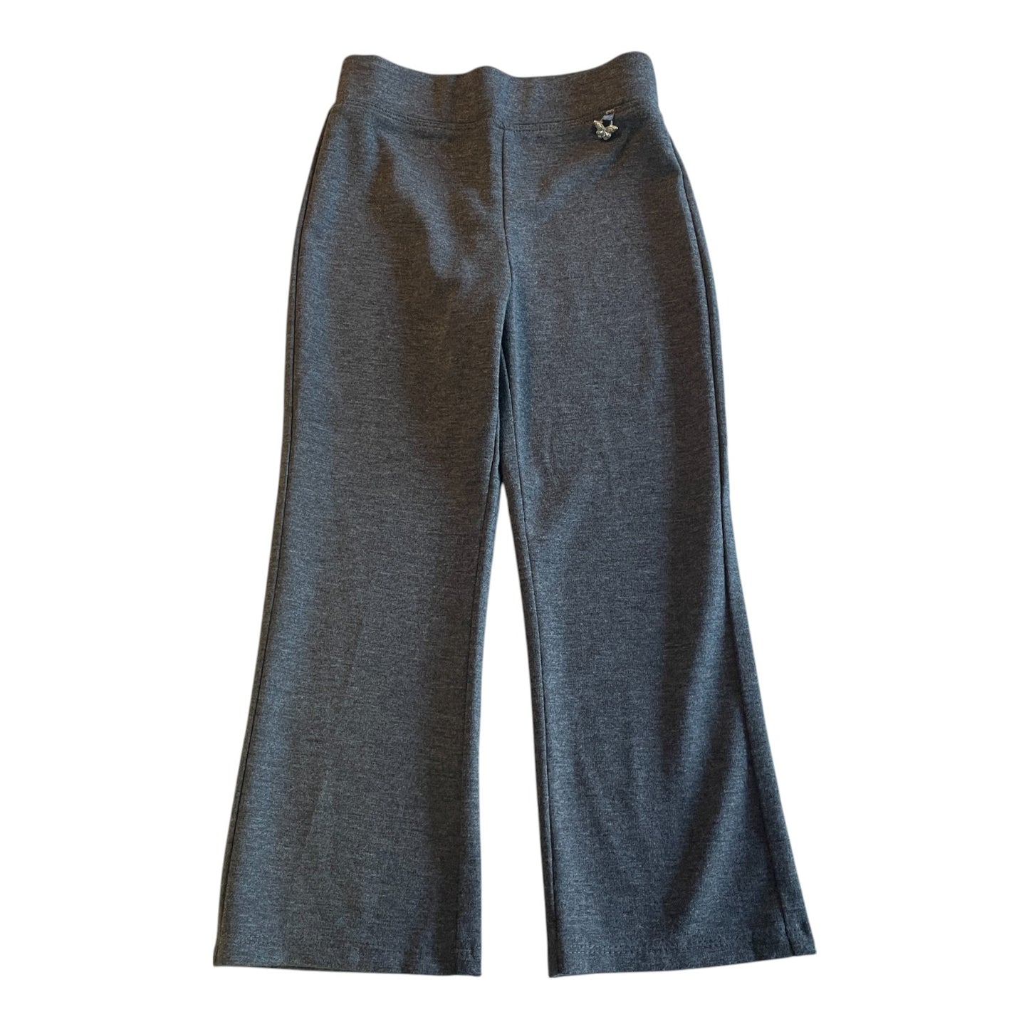 George school trousers grey girls jersey straight leg with butterfly trinket