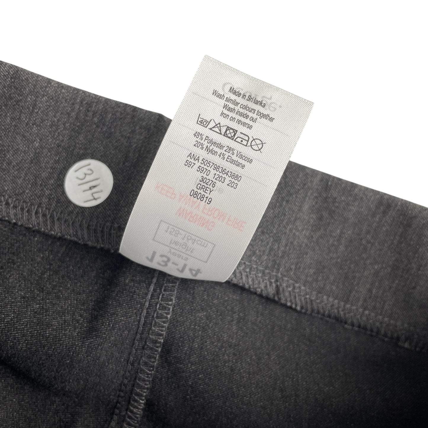 George girls school trousers 13-14 years grey plain sturdy jegging style with elasticated waistband
