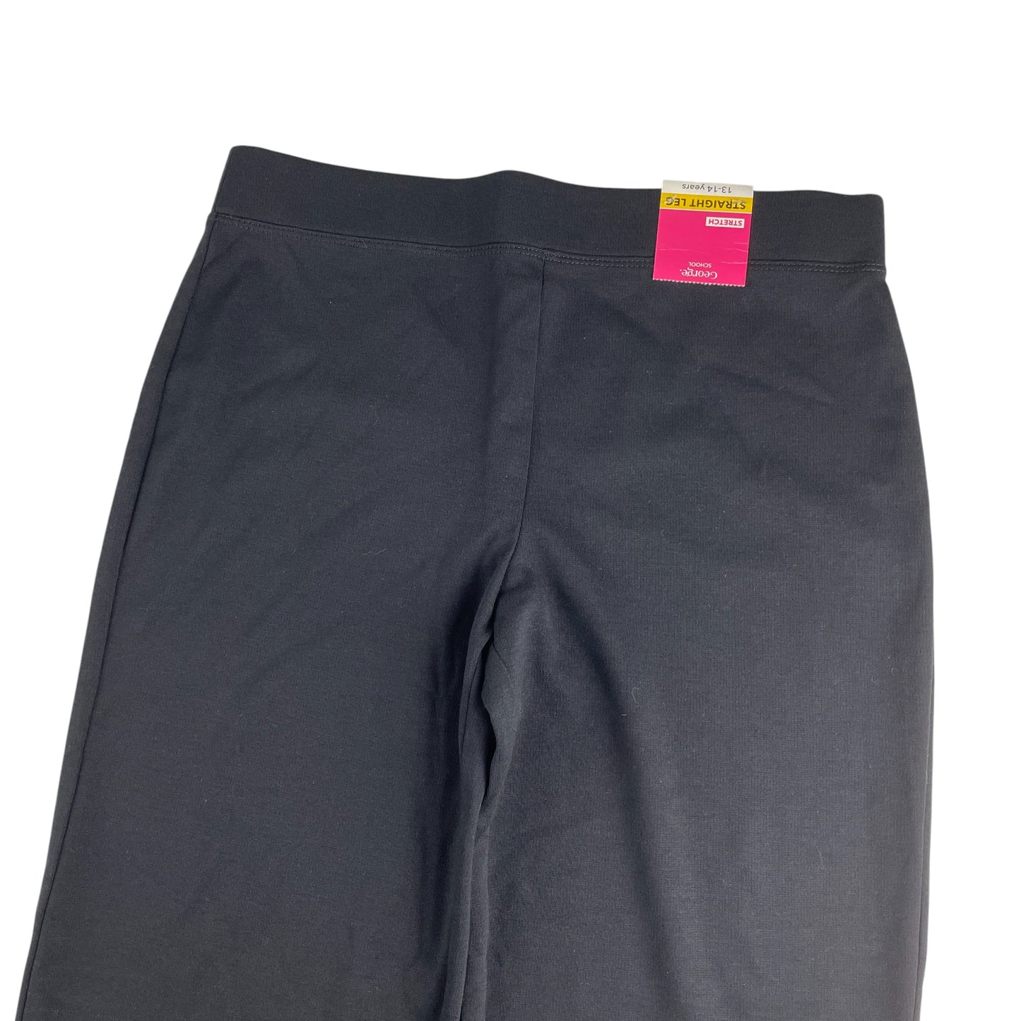 George girls school trouser 13-14 years black straight leg jersey