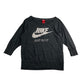 Nike t-shirt women's size M dark grey light 3/4 sleeve loose top