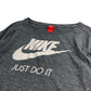 Nike t-shirt women's size M dark grey light 3/4 sleeve loose top