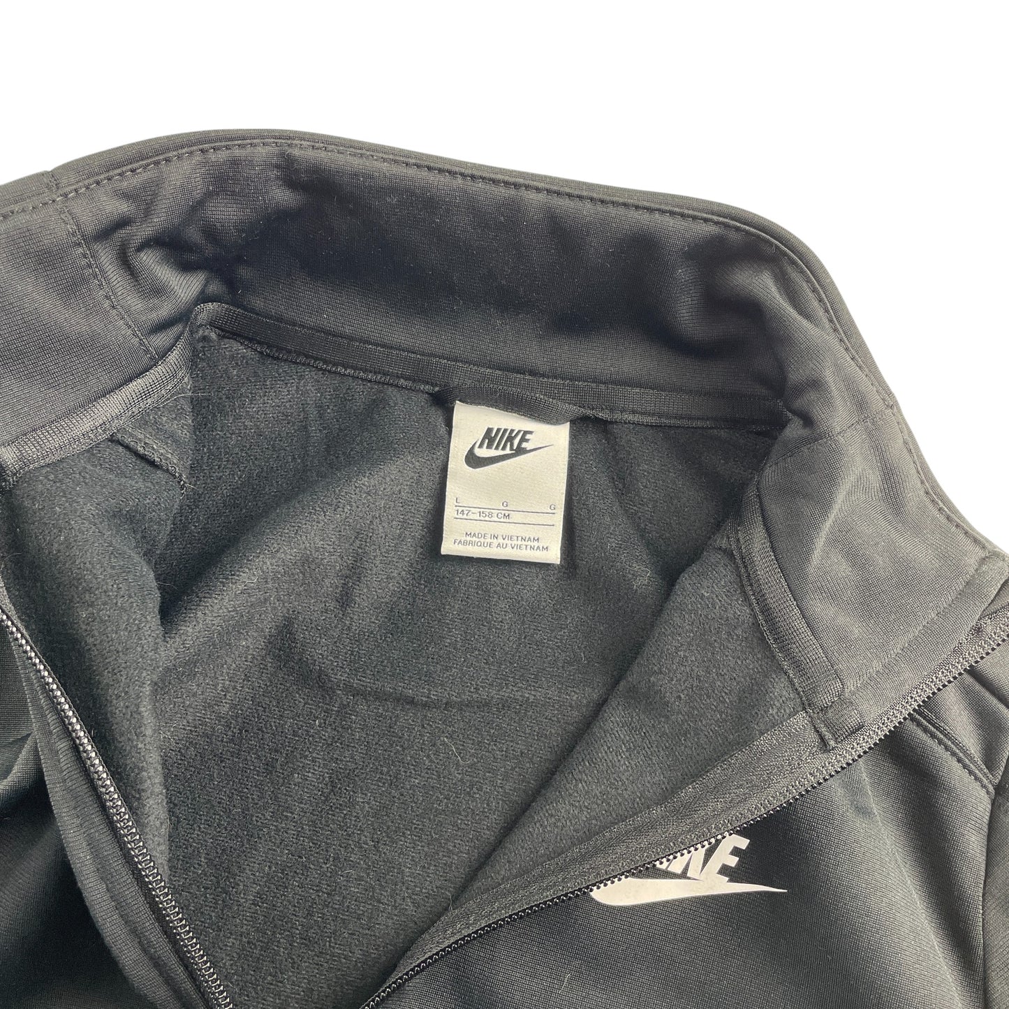 Nike sweater 10-12 years black plain full zipper tracksuit top