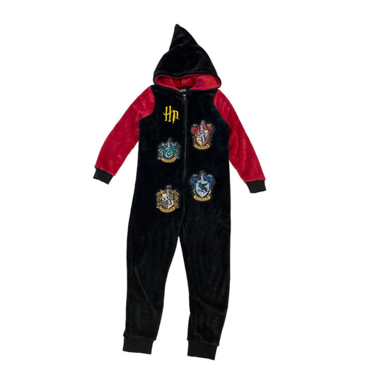 Matalan Onesie Age 8 Black and Burgundy Harry Potter Fluffy
