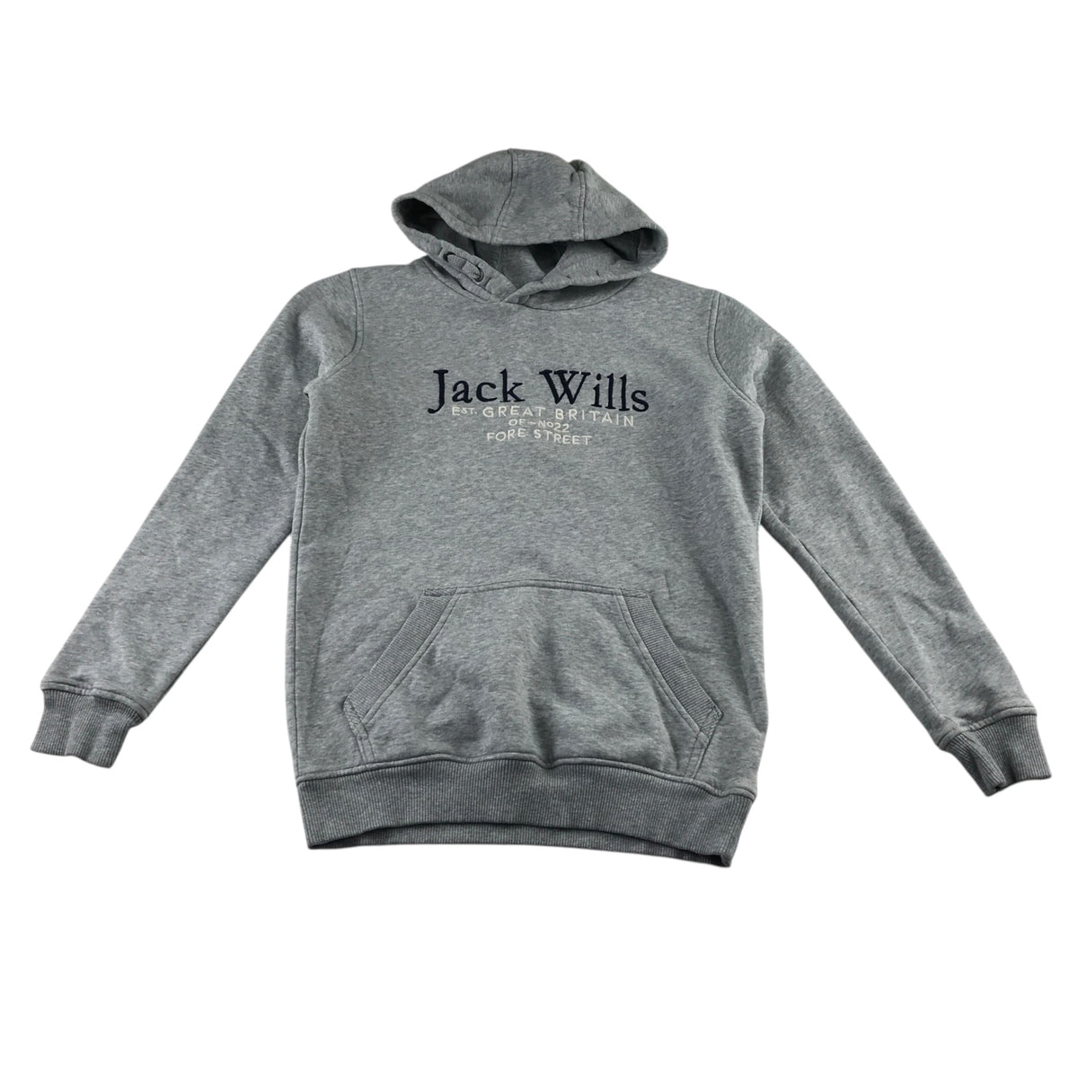 Jack Wills 10-11 years grey hoodie cotton polyester