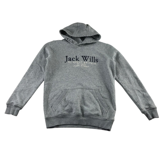 Jack Wills 10-11 years grey hoodie cotton polyester