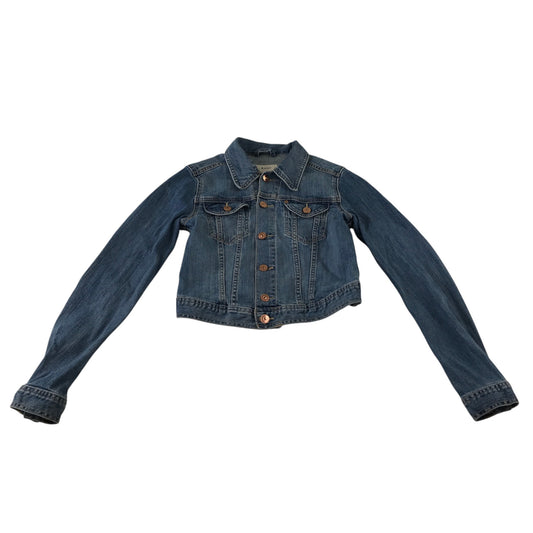 & Jacket UK 8 blue denim jacket cotton elastane