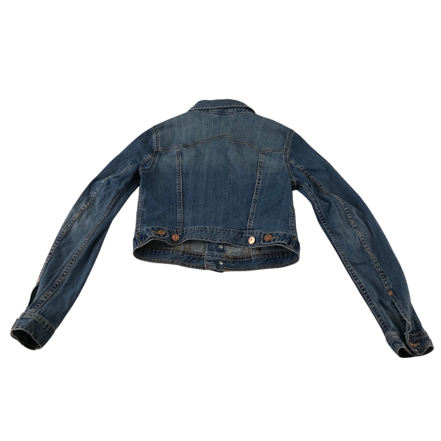 & Jacket UK 8 blue denim jacket cotton elastane
