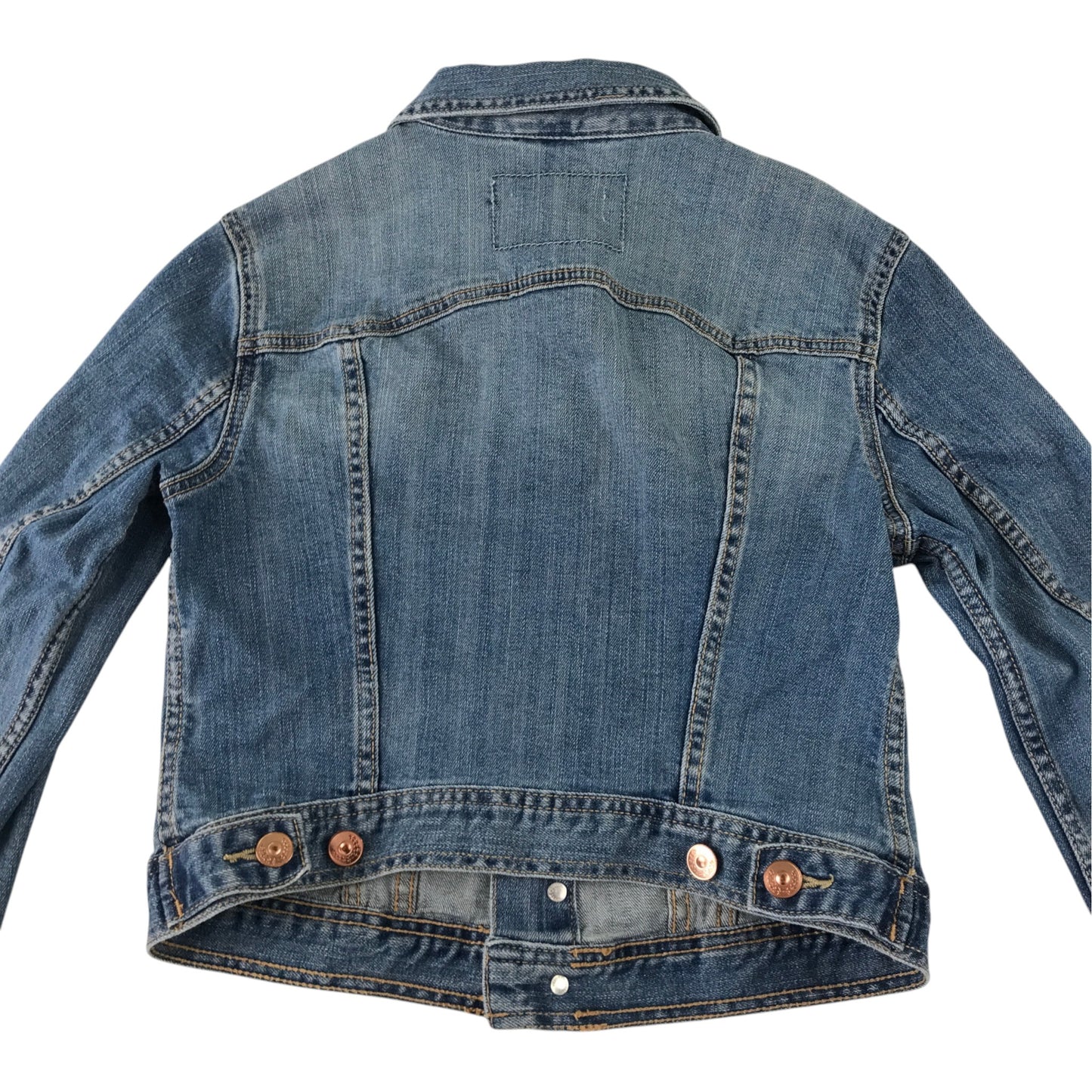 & Jacket UK 8 blue denim jacket cotton elastane