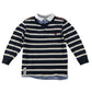 Jasper Conran 4-5 years navy stripy collared jersey cotton