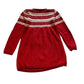 Jingles and Joy 5-6 years red knitted festive dress cotton mix
