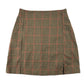 John Galt 10-11 years brown check skirt polyester viscose elastane