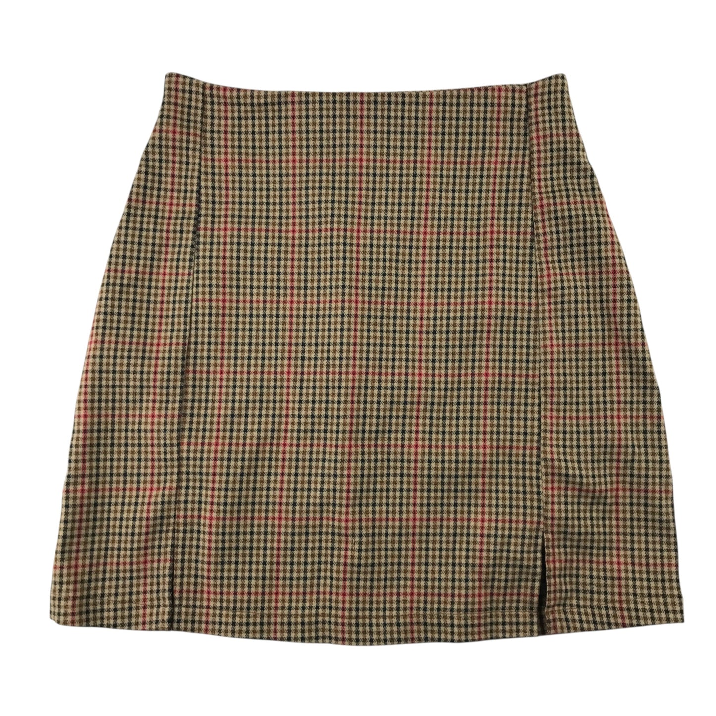John Galt 10-11 years brown check skirt polyester viscose elastane
