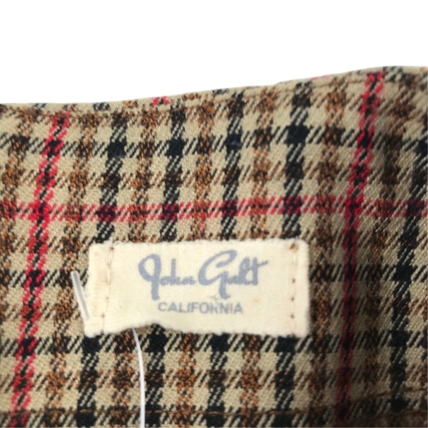 John Galt 10-11 years brown check skirt polyester viscose elastane