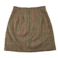 John Galt 10-11 years brown check skirt polyester viscose elastane